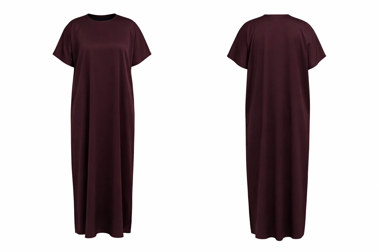 Burgundy 3-piece Farah Abaya