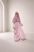 Dusty Mouve 3-piece set Farah Abaya