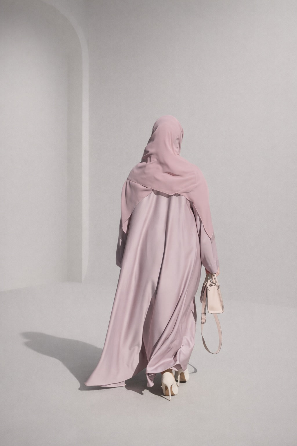 Dusty Mouve 3-piece set Farah Abaya