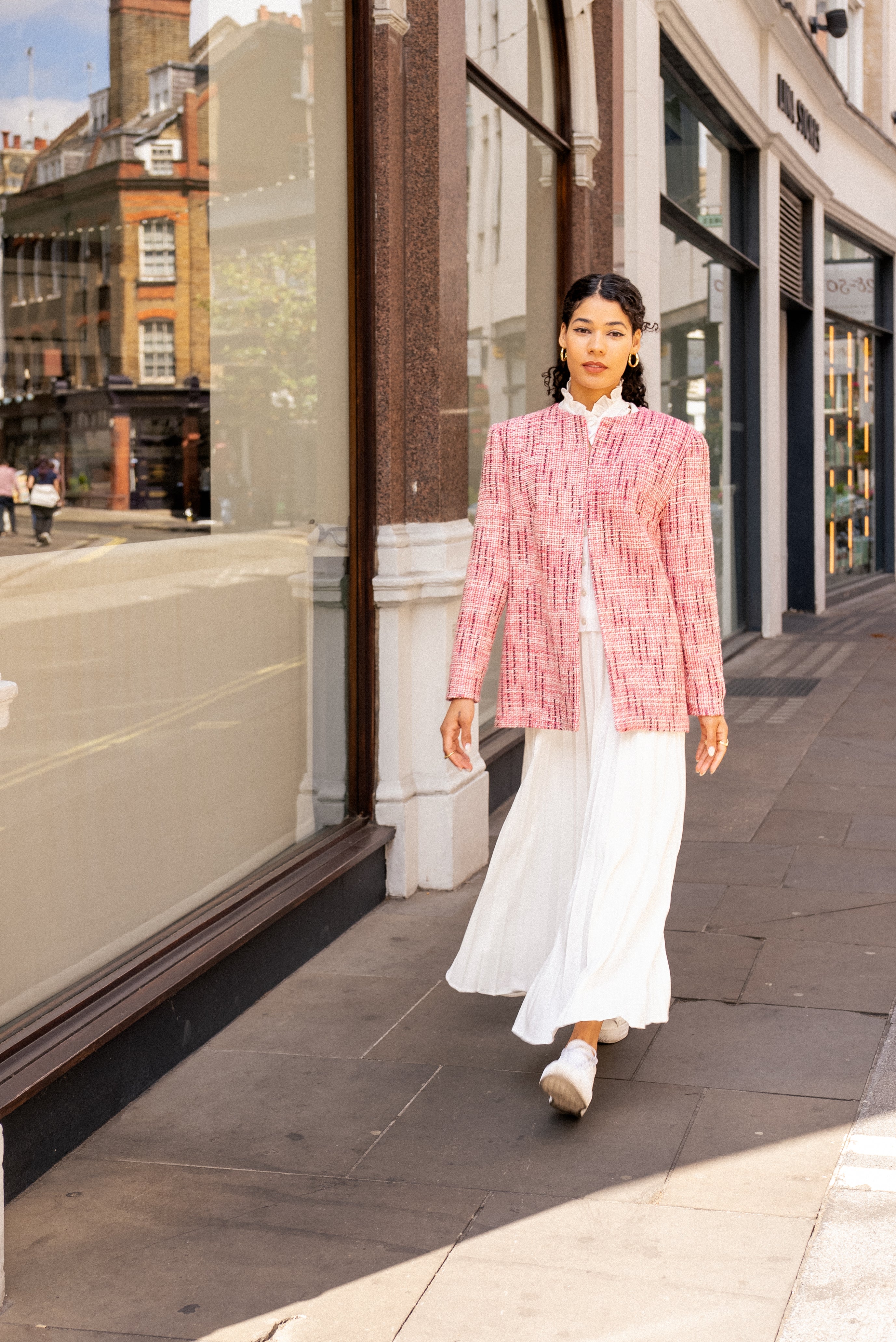 Handmade Pink Tweed Jacket