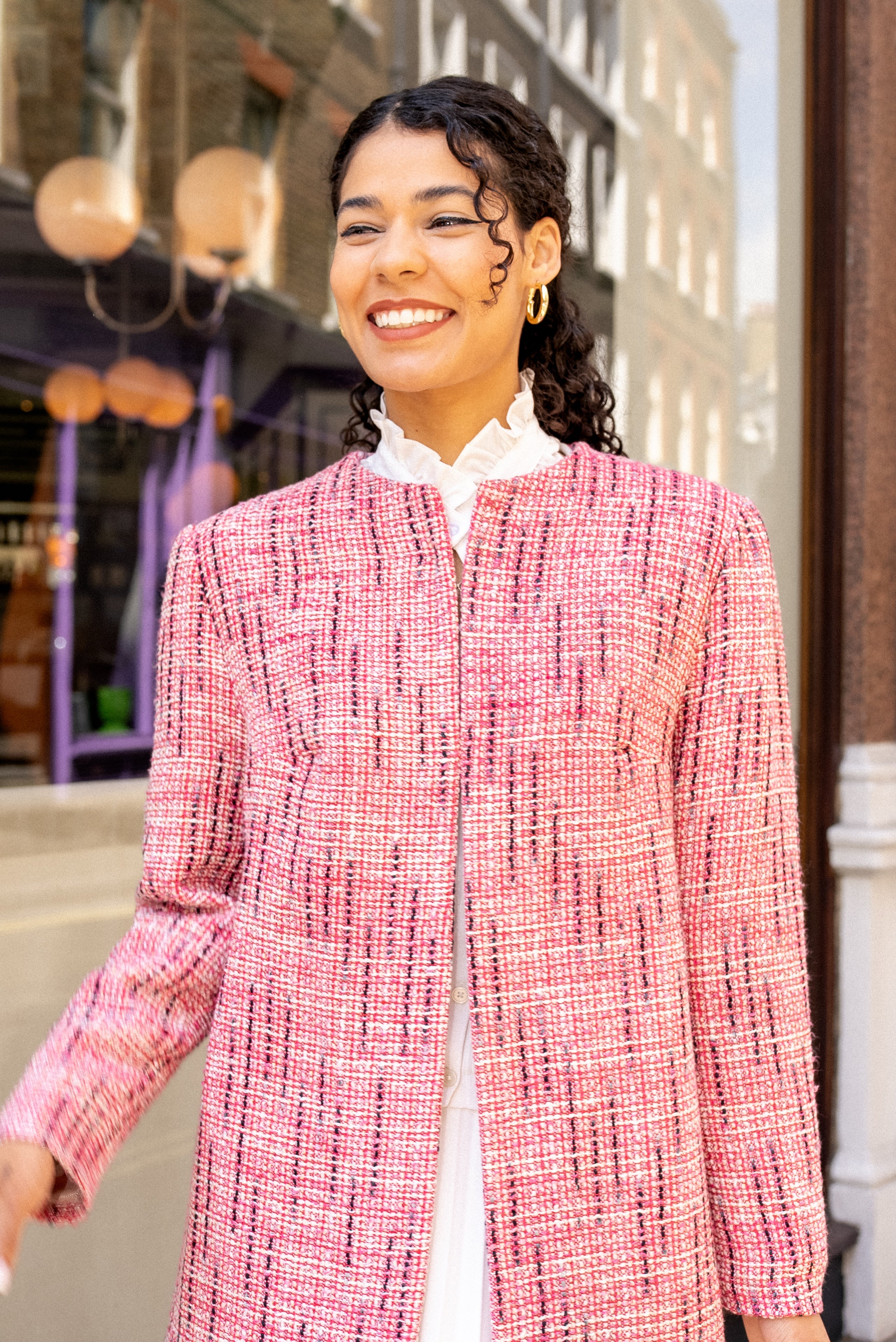 Handmade Pink Tweed Jacket
