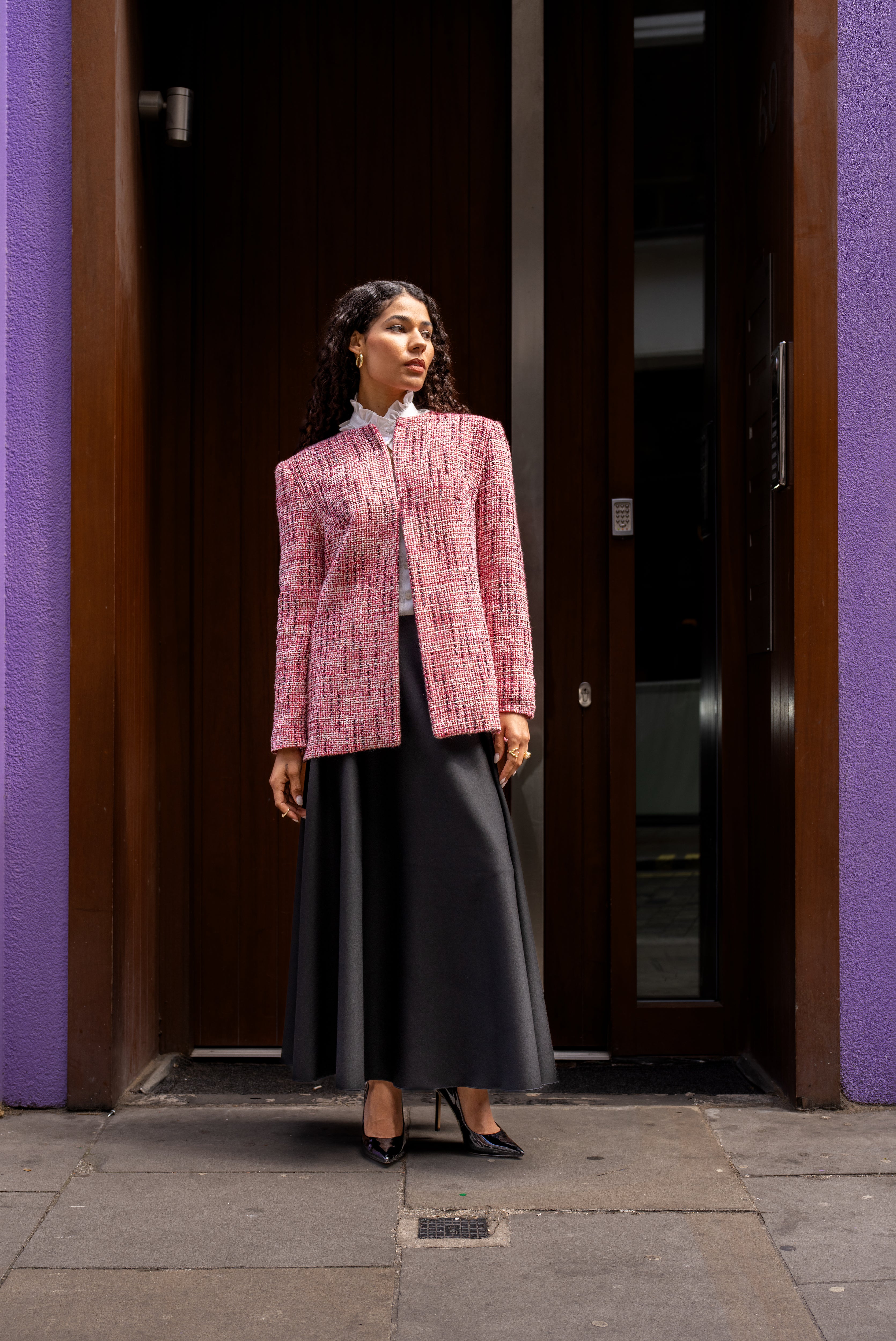 Handmade Pink Tweed Jacket