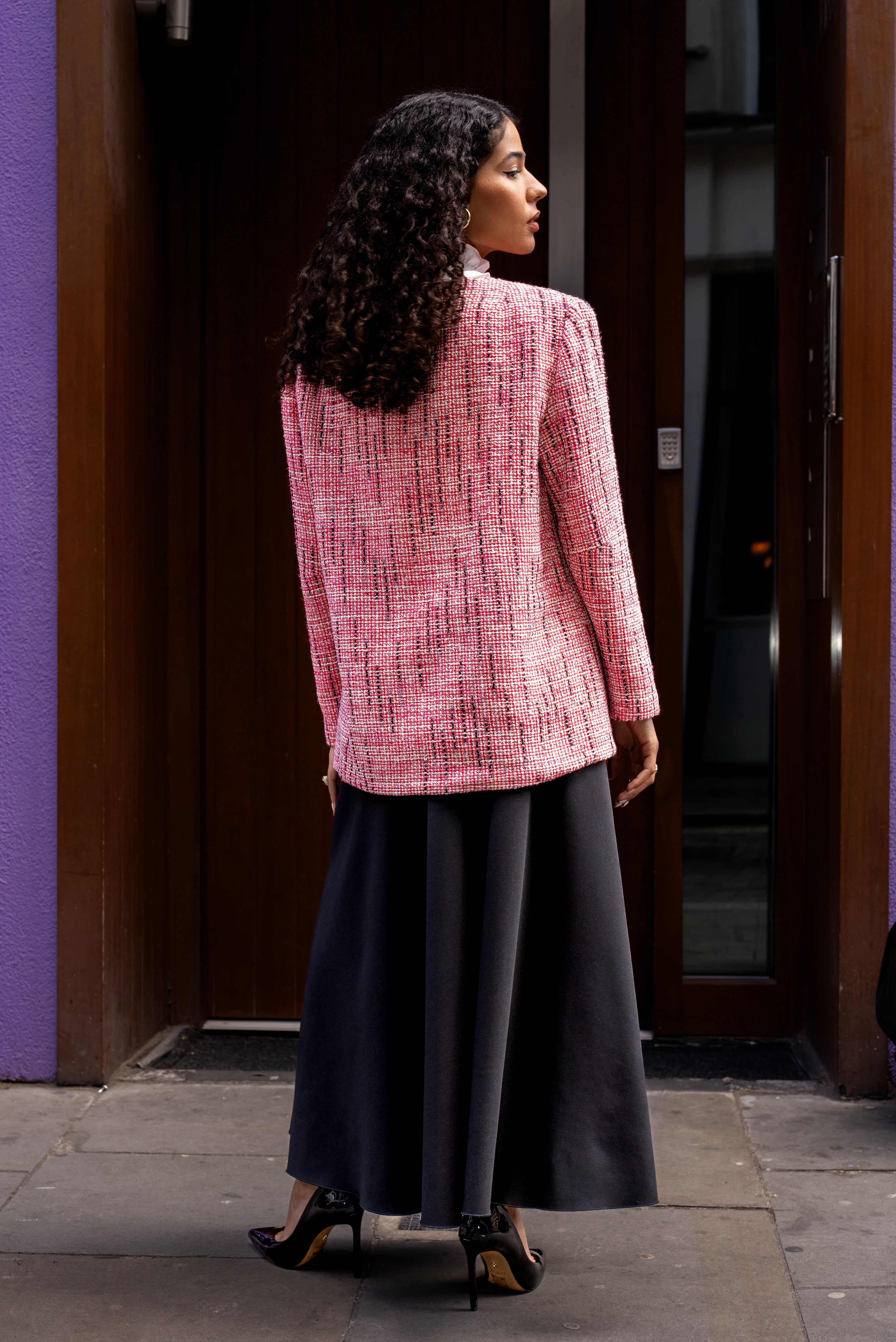 Handmade Pink Tweed Jacket