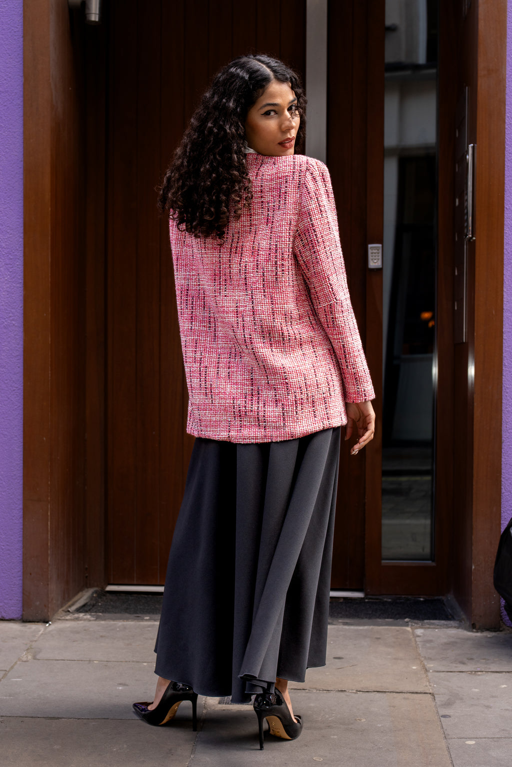 Handmade Pink Tweed Jacket