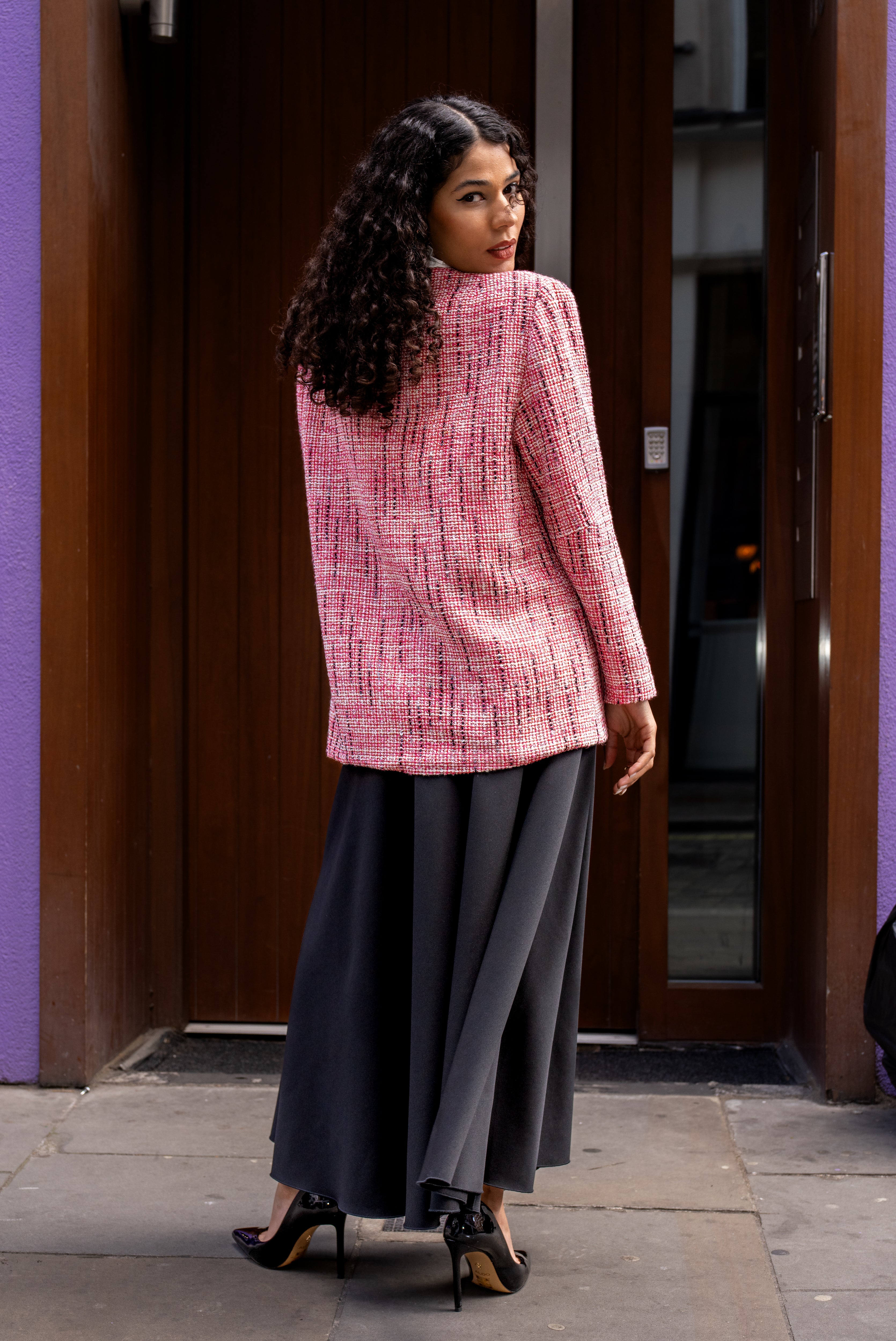 Handmade Pink Tweed Jacket