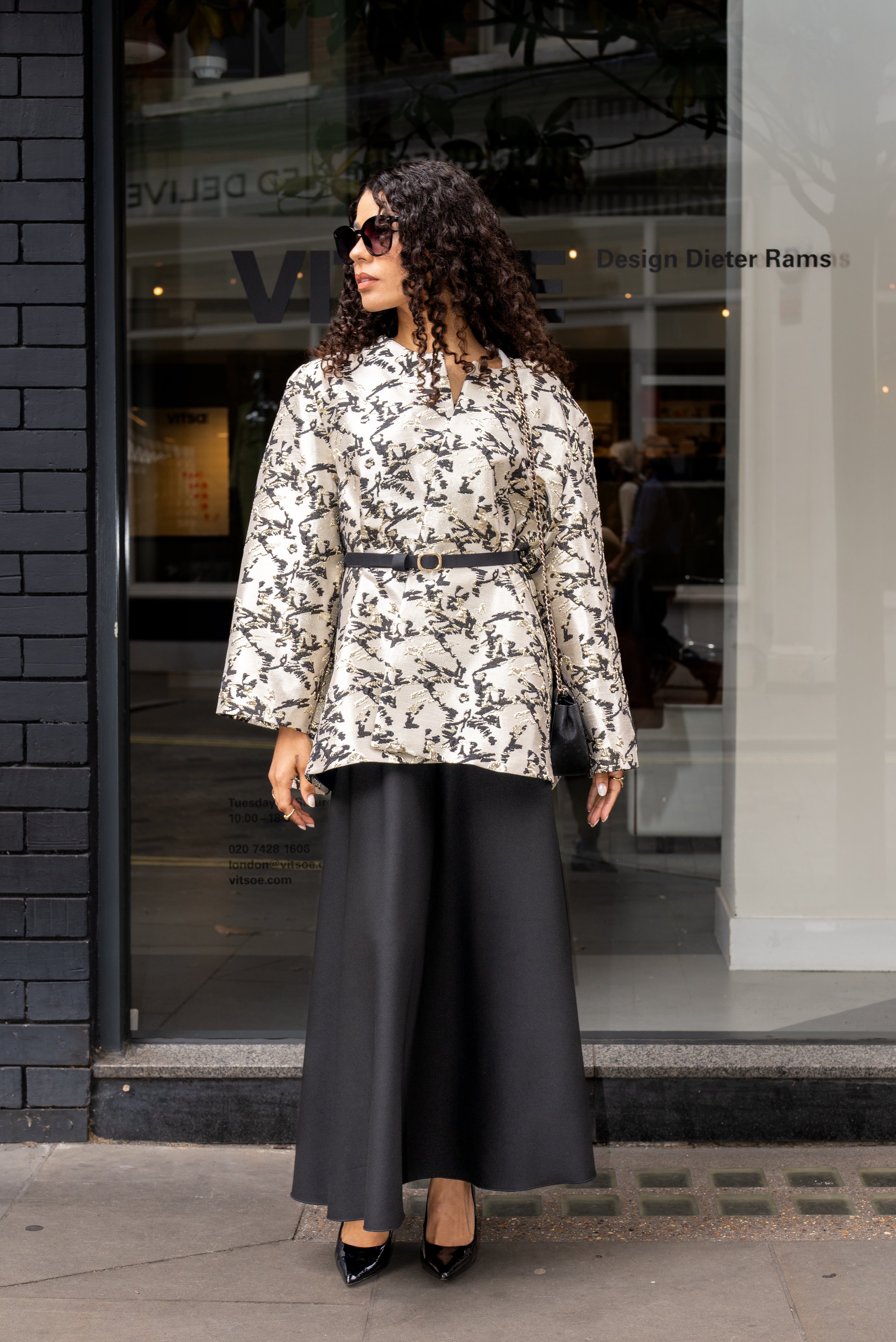 Handmade Tulip Brocade Jacket – Black