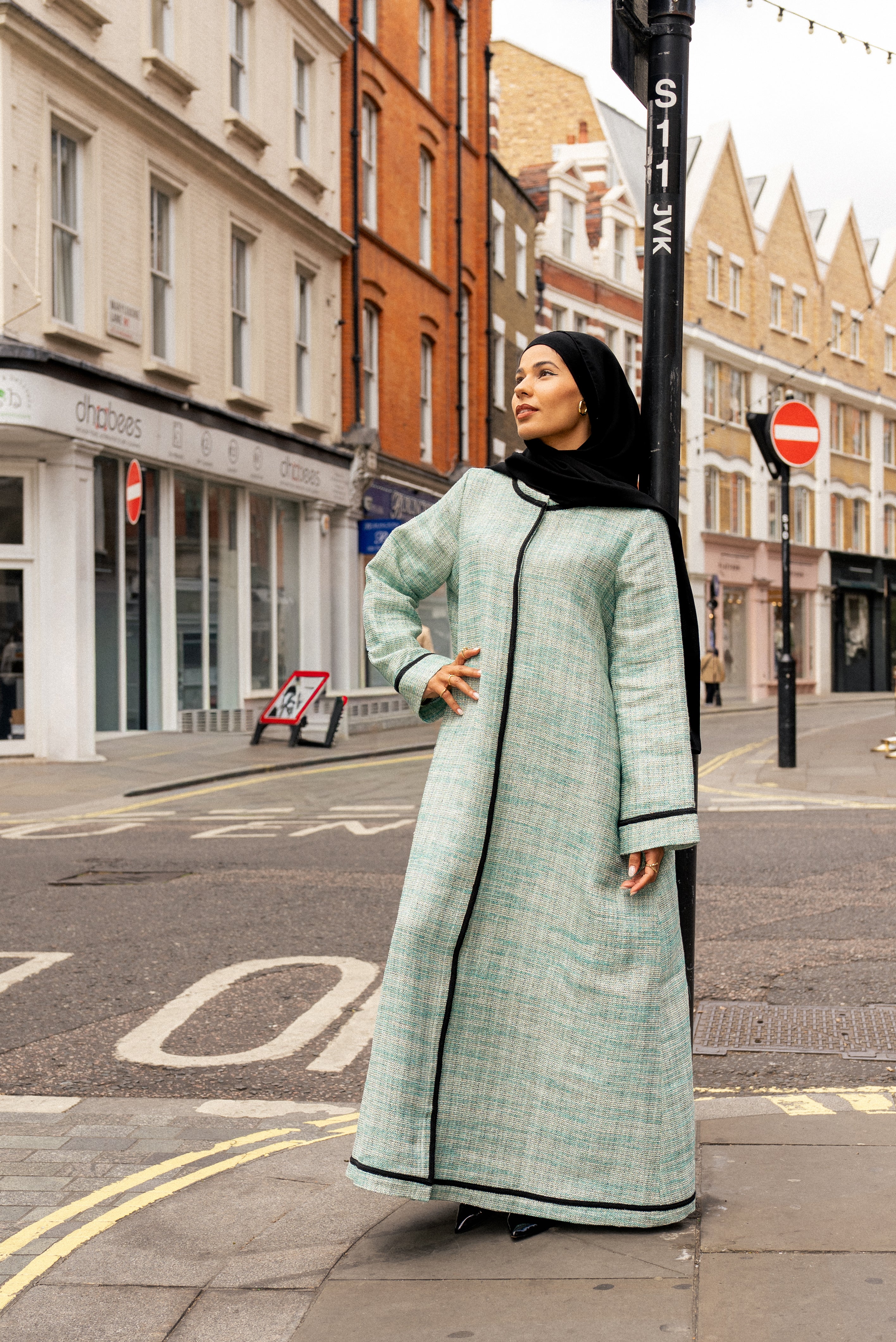 Handmade Tulip Abaya – Mint Green