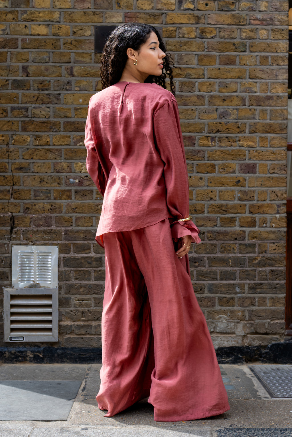 Peony Ruffle Top & Wide Leg Pants Co-Ord Set