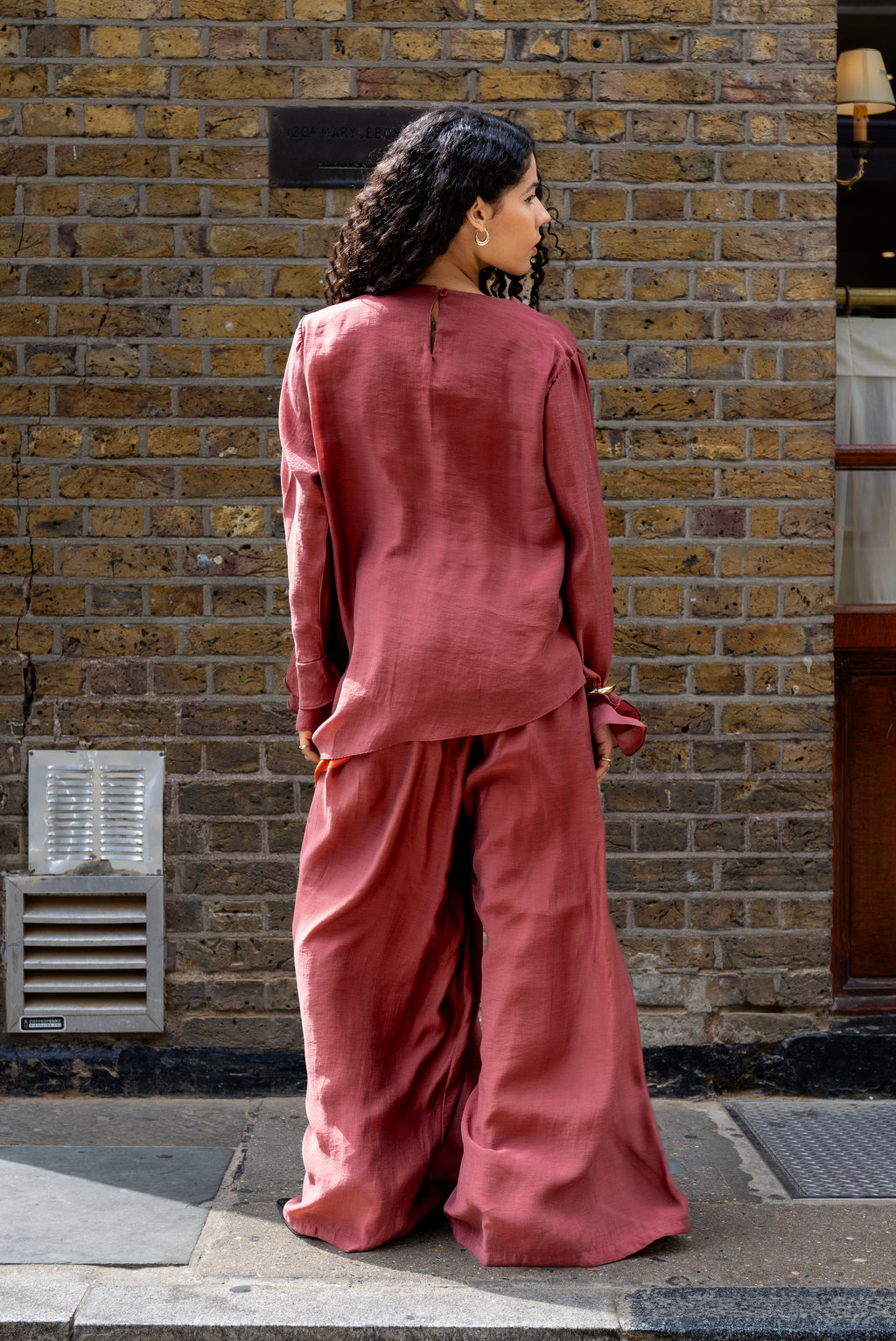 Peony Ruffle Top & Wide Leg Pants Co-Ord Set