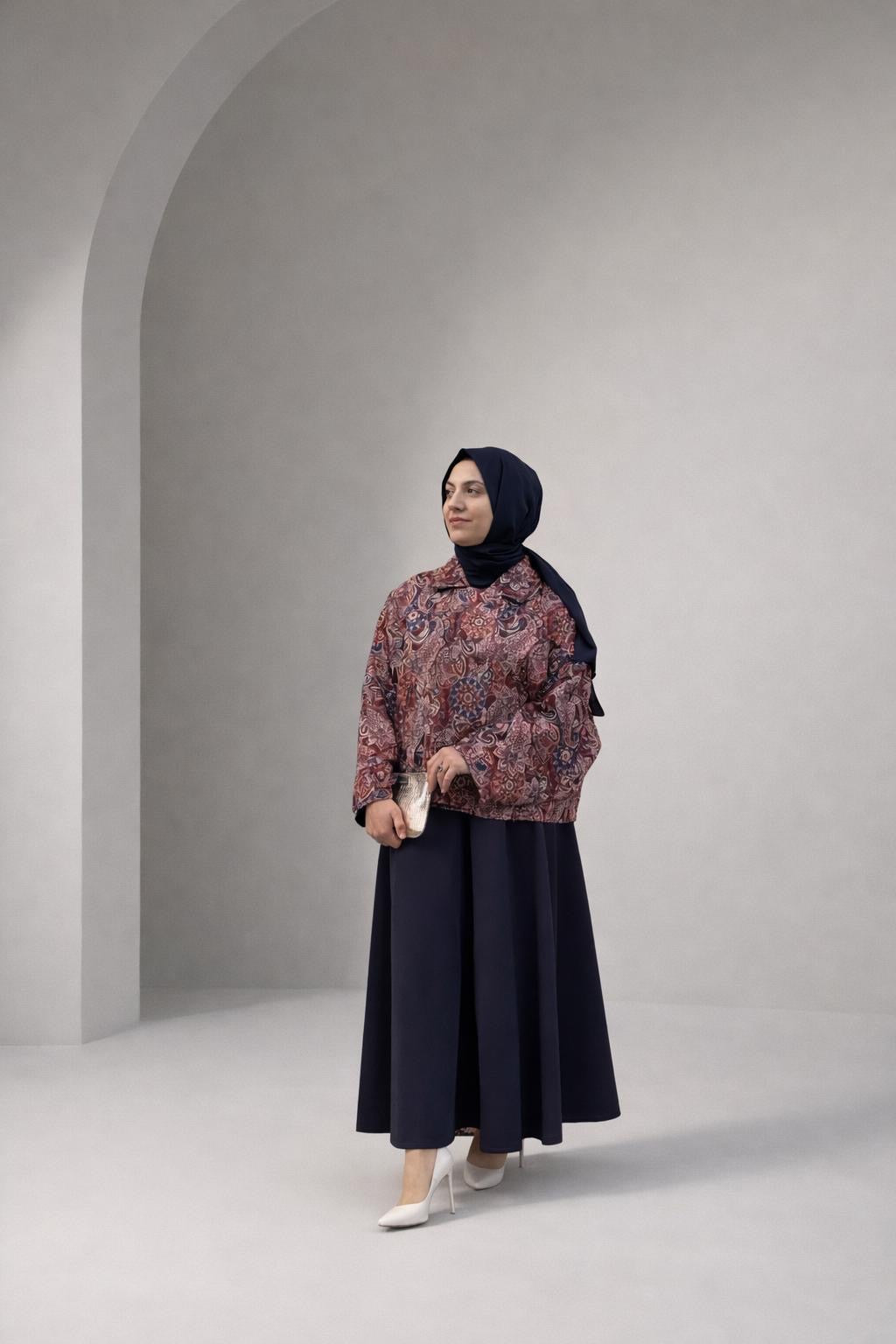 Paisley Jacket & Maxi Skirt Two Piece Set