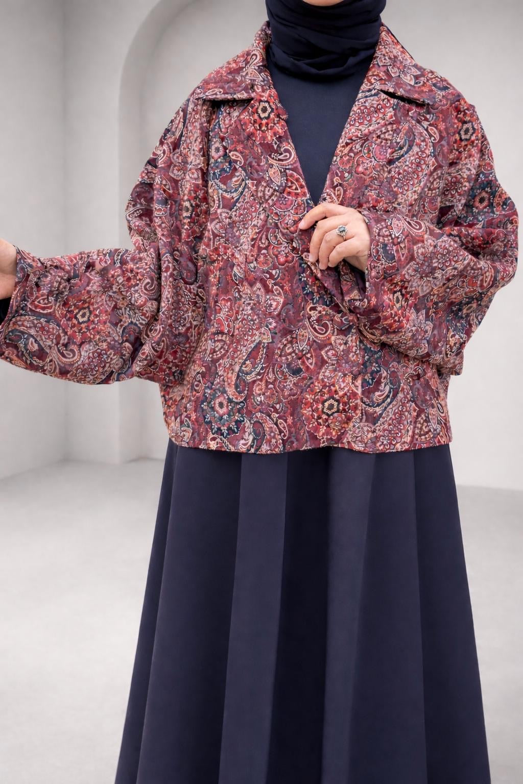 Paisley Jacket & Maxi Skirt Two Piece Set