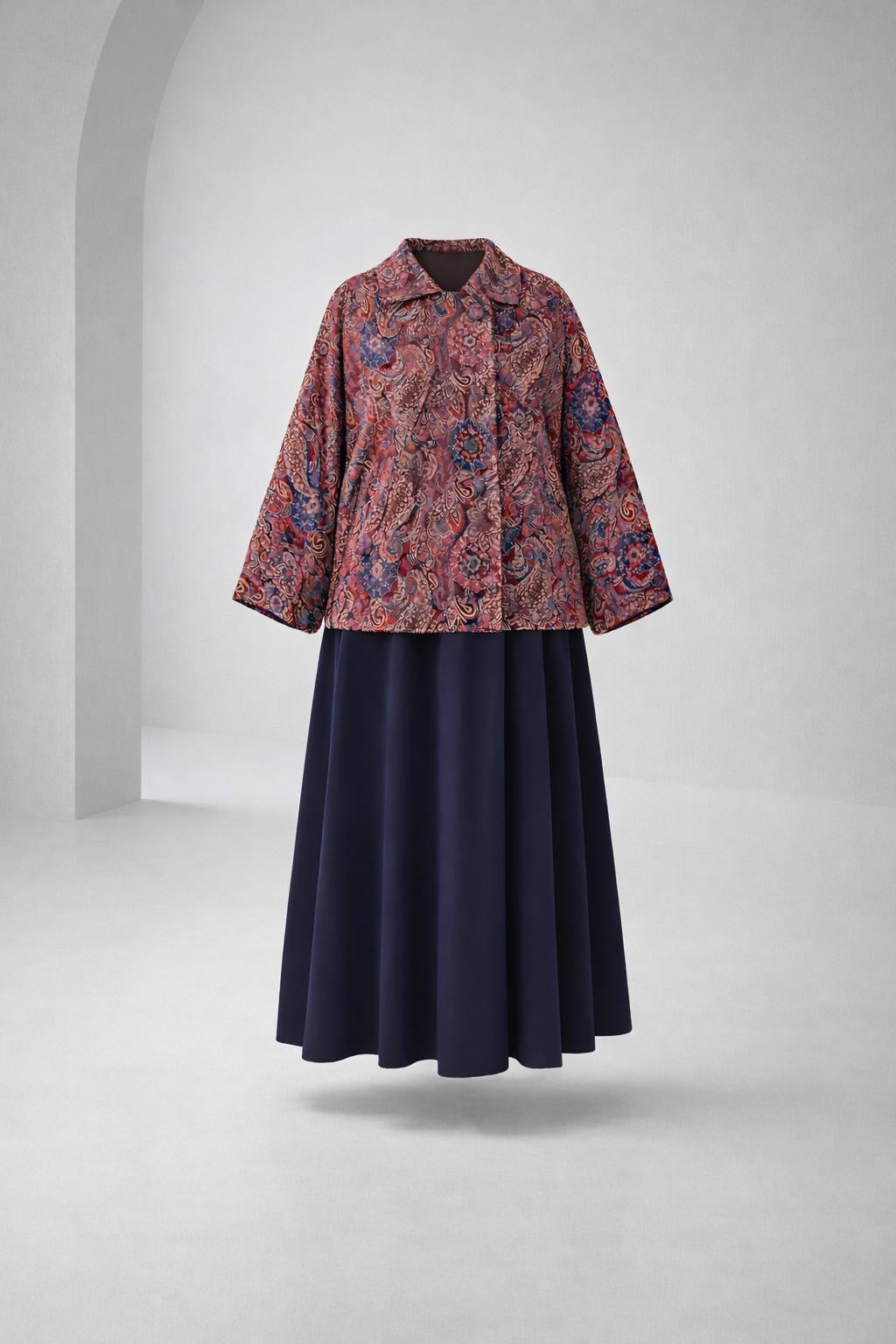 Paisley Jacket & Maxi Skirt Two Piece Set